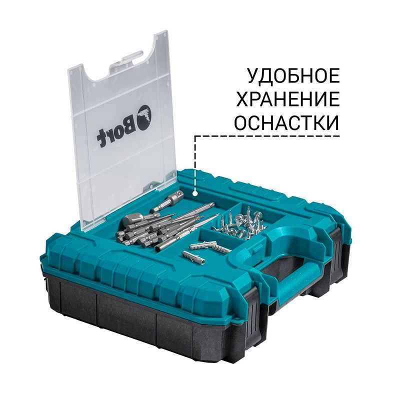 Дрель-шуруповерт аккумуляторная BORT BAB-21-BLK (2x1,5Ah) фото 7