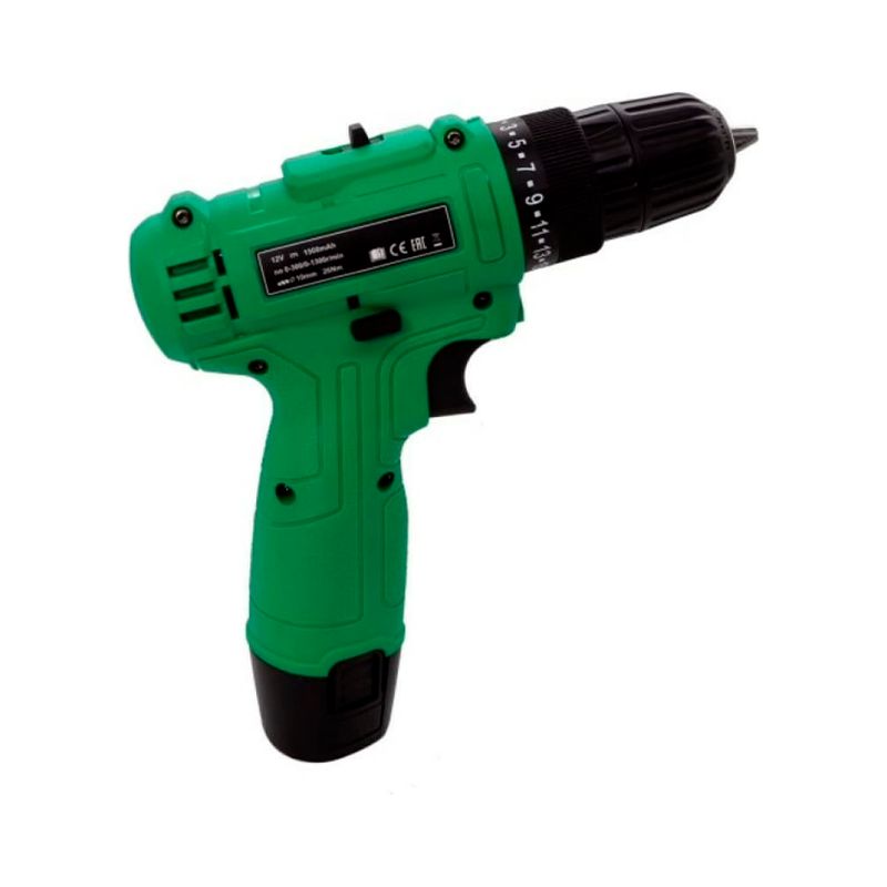 Дрель-шуруповерт аккумуляторная Zitrek Green 12-Li-ion (12В, Li-ion аккумулятор, бита) фото 2
