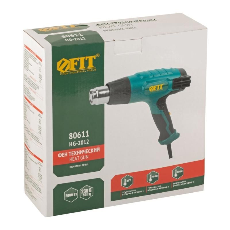 Фен технический FIT 2000 Вт 60/400/600 80611 - фото 8