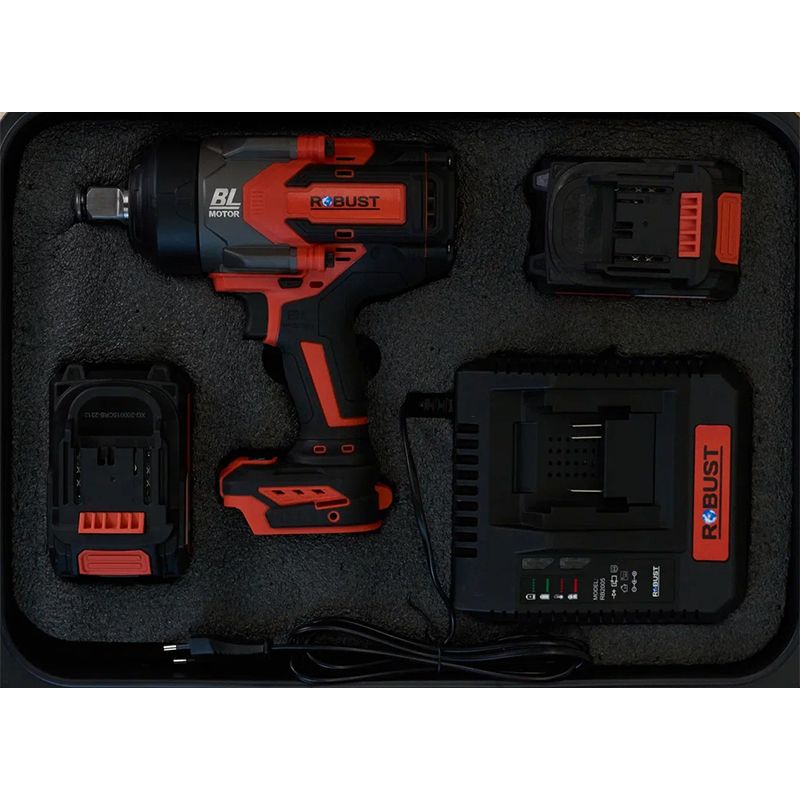 Аккумуляторный гайковерт бесщеточный ударный Robust 20V 1500N.m 3,2 кг 3/4 Li-ion RB2005-0 фото 3