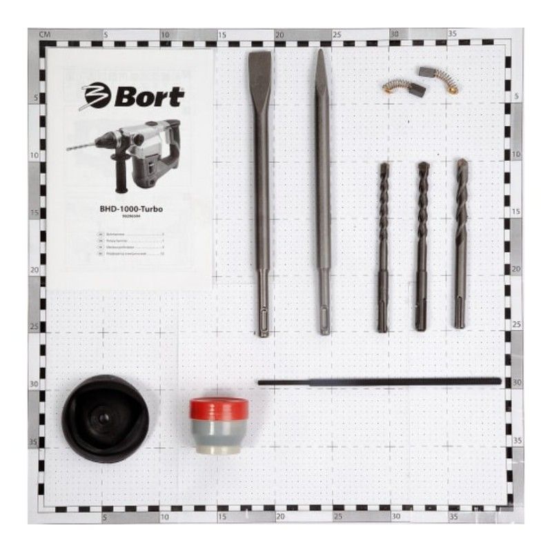 Перфоратор электрический BORT BHD-1000-TURBO оснастка