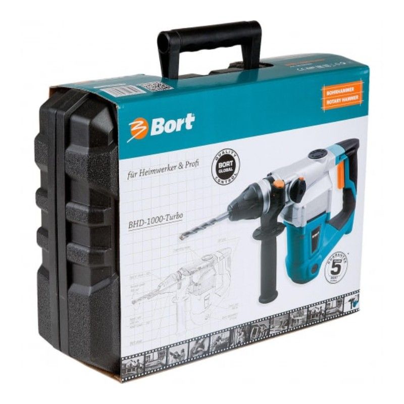 Перфоратор электрический BORT BHD-1000-TURBO кейс