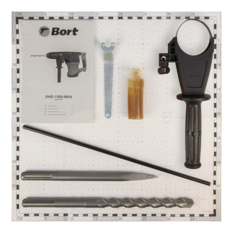 Перфоратор электрический BORT BHD-1500-MAX оснастка