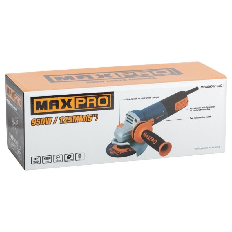 Шлифмашина угловая MAX-PRO 950 Вт, 11000 об/мин, быстрозажимной кожух 125 мм 85130 - фото 3
