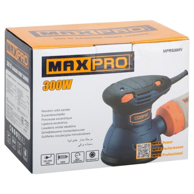 Шлифмашина эксцентриковая MAX-PRO 300 Вт, 5000-12000 об/мин 85240 - фото 9