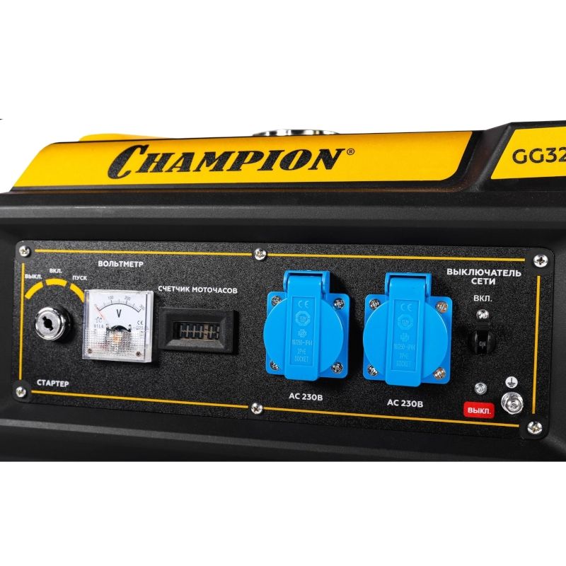 Генератор Champion GG3200EW (панель управления)