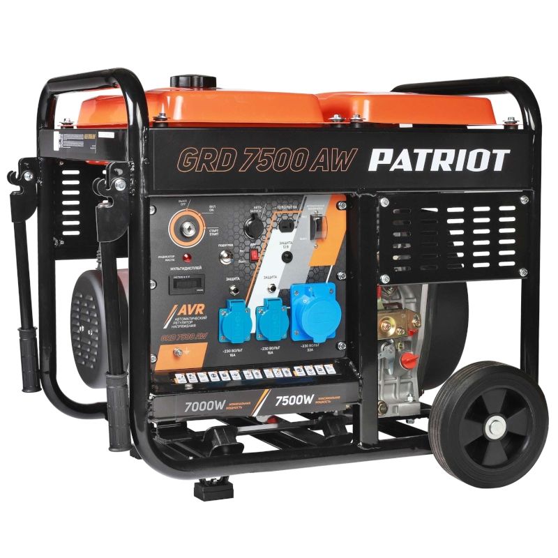 Генератор дизельный PATRIOT GRD 7500AW 11,5лс, 7500Вт