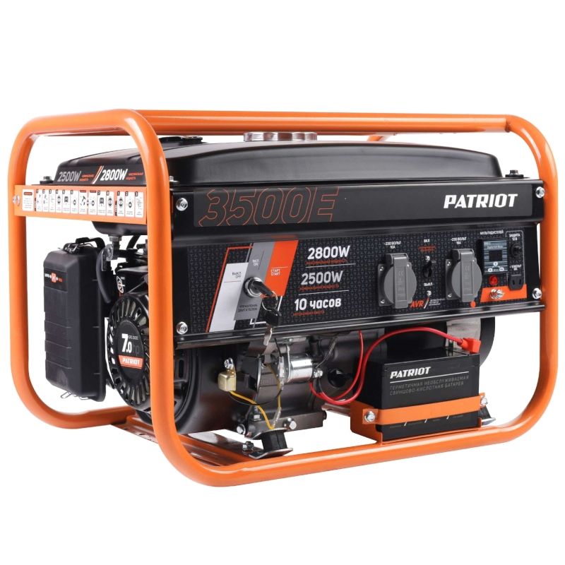 Генератор бензиновый PATRIOT GRS 3500 E, 2800Вт, 7лс