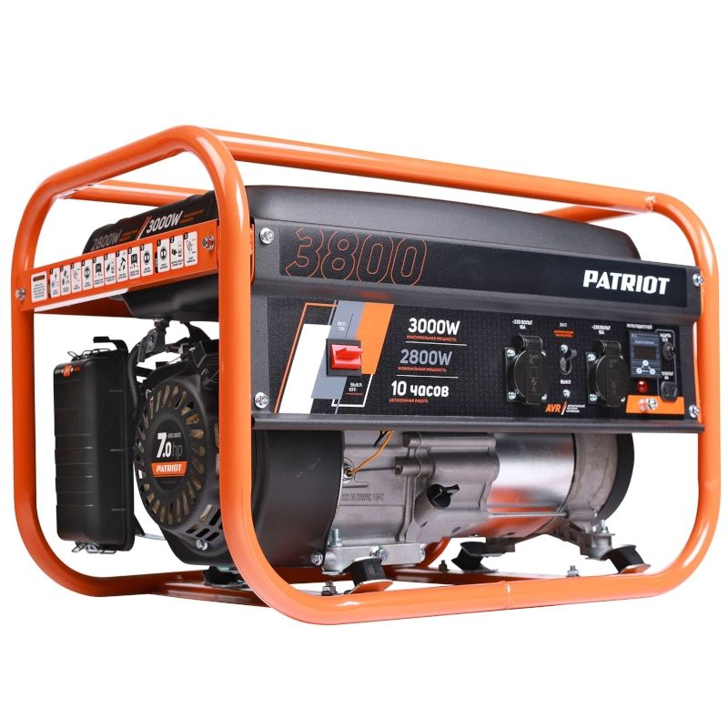 Бензиновый генератор PATRIOT GRS 3800, 7лс, 3000Вт, объем 15 л