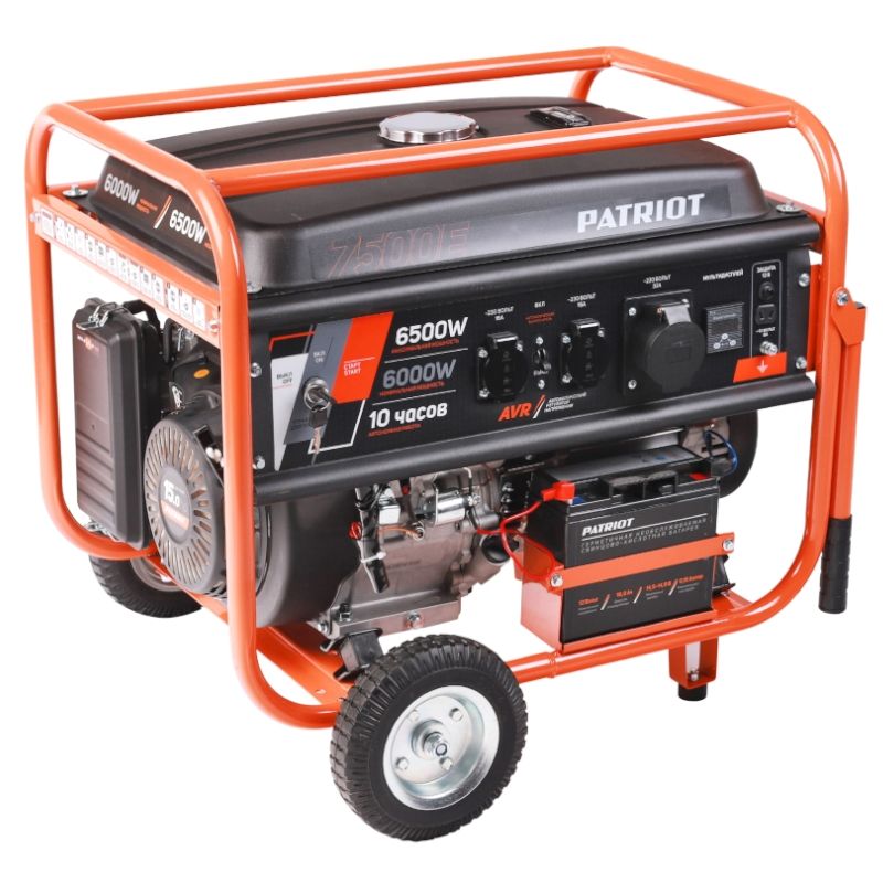 Генератор бензиновый PATRIOT GRS 7500 E, 15лс, 6500Вт