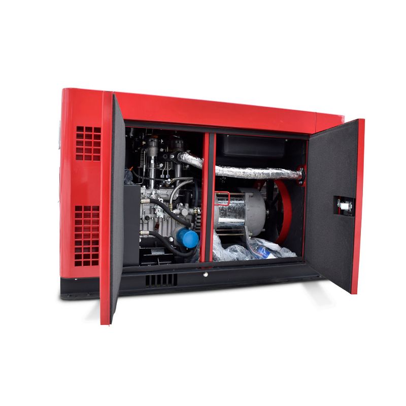Дизельный генератор REDVOLT EPD12000EAS в кожухе