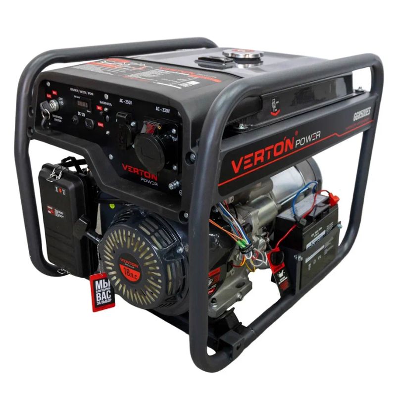 Генератор бензиновый VERTON POWER GG8500ES (7,0/7,5 кВт, 230В, 18л.с 