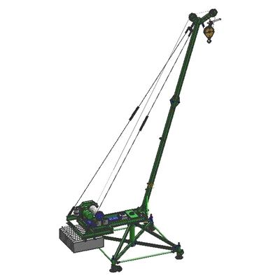 Кран стреловой TOR МАСТЕР-3 1000 кг 50 м (с противовесами без колес)