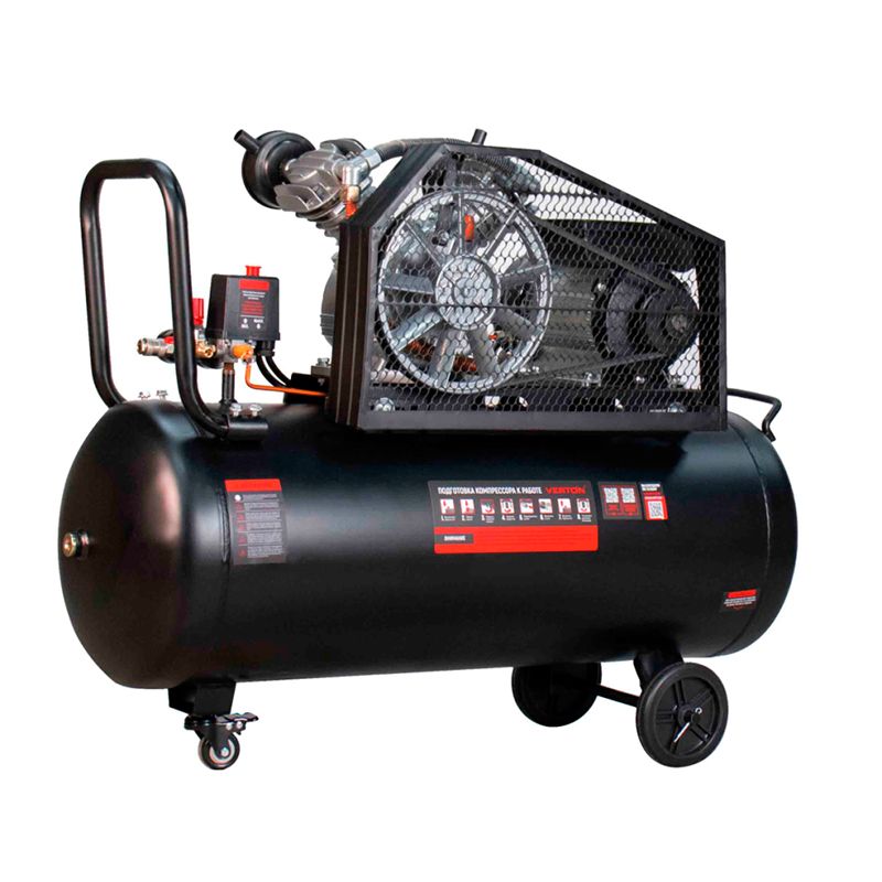 Компрессор ременной Verton Air AC-100/450RV (230/50 В/Гц,масл.рем.450л/м,100л,10б,2,5 кВт,1000об/мин фото 3