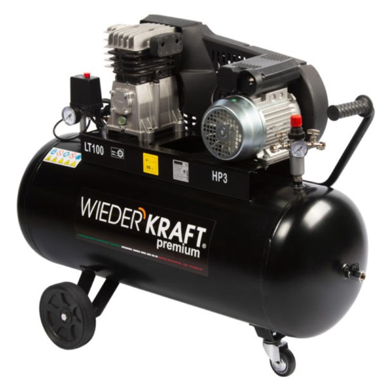 Поршневой компрессор WIEDERKRAFT WDK-91040 ременной привод