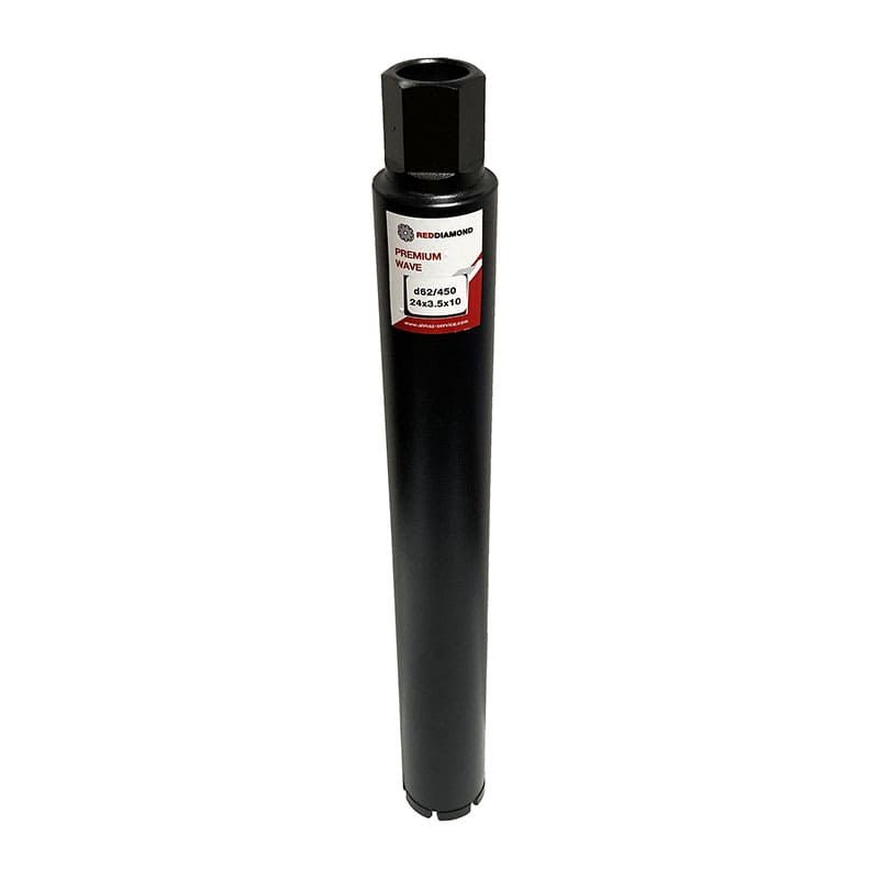Алмазная коронка RedDiamond Premium Wave d072/450/24х3,5х10/6, 1 1/4