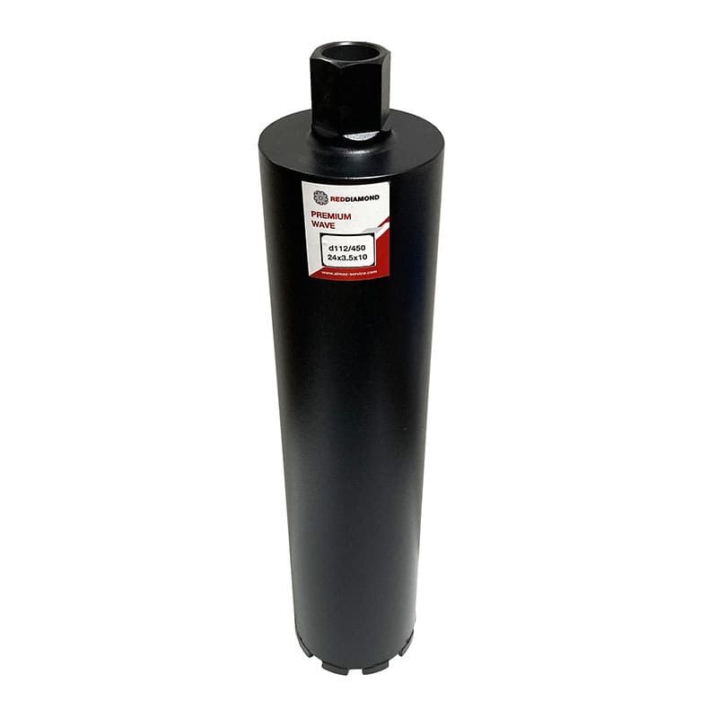Алмазная коронка RedDiamond Premium Wave d122/450/24х3,5х10/10, 1 1/4