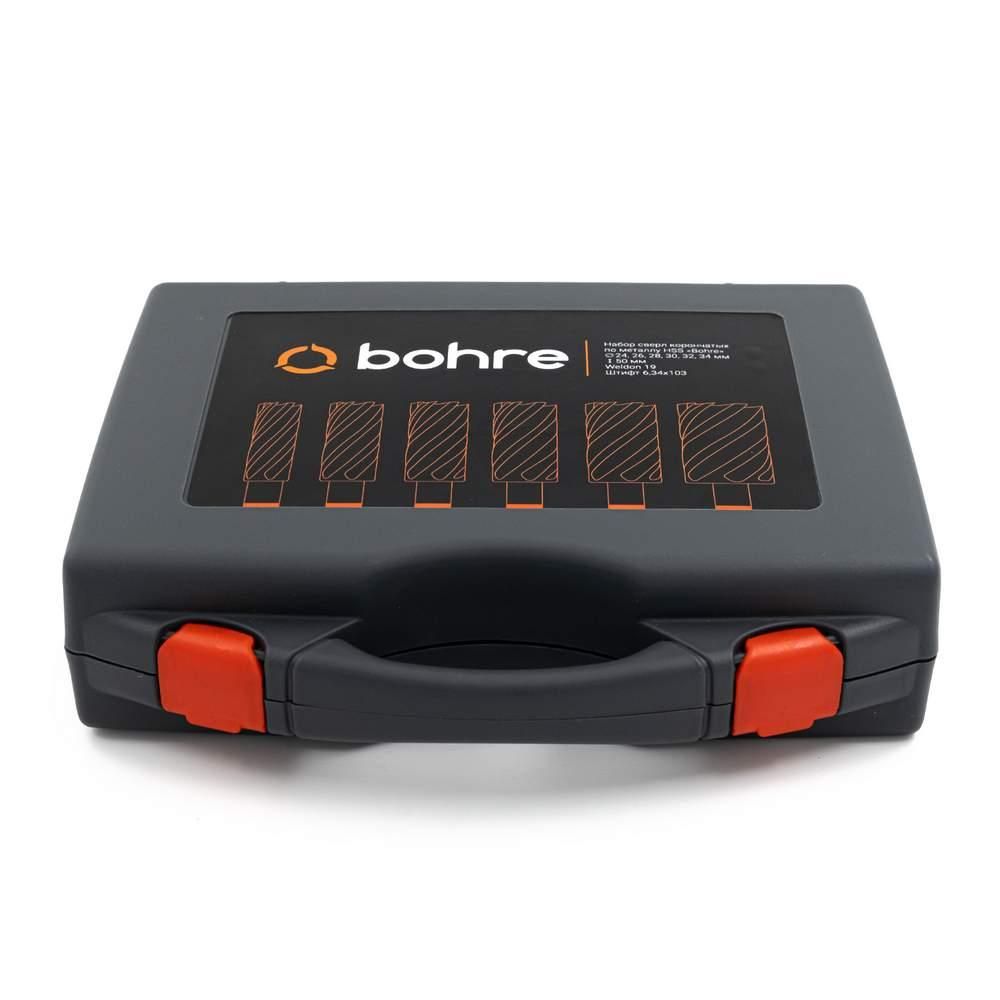 Набор сверл по металлу HSS Bohre 24,26,28,30,32,34 мм х50, Weldon 19, штифт 6,34х103