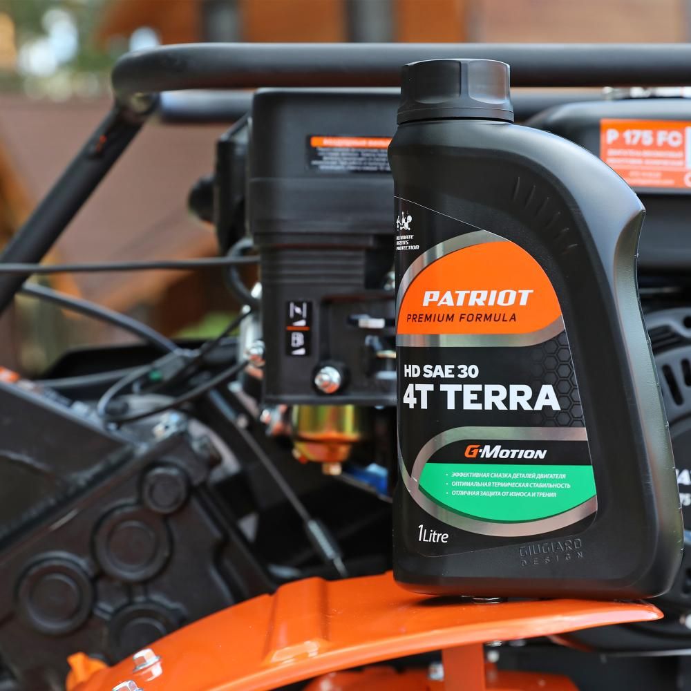 Масло 4-х тактное минеральное PATRIOT G-Motion Terra 4T HD SAE 30 1л, моторное - фото 4