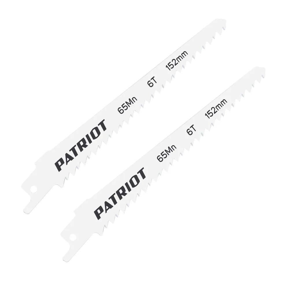 Полотно пильное PATRIOT для сабельной пилы, по дереву 152*19*1.27мм*6T 2 шт. - фото 1