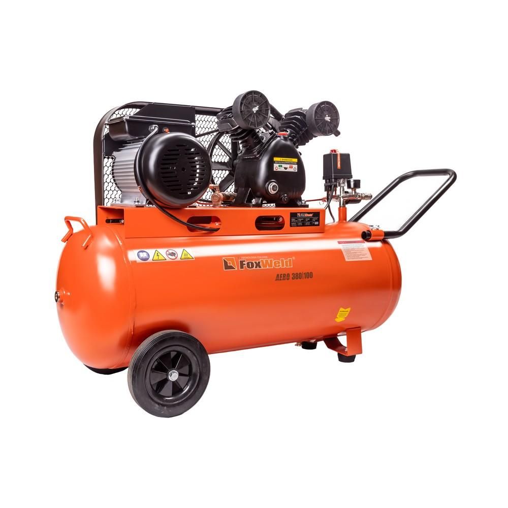 Компрессор масляный ременной FoxWeld AERO 380/100 - фото 2