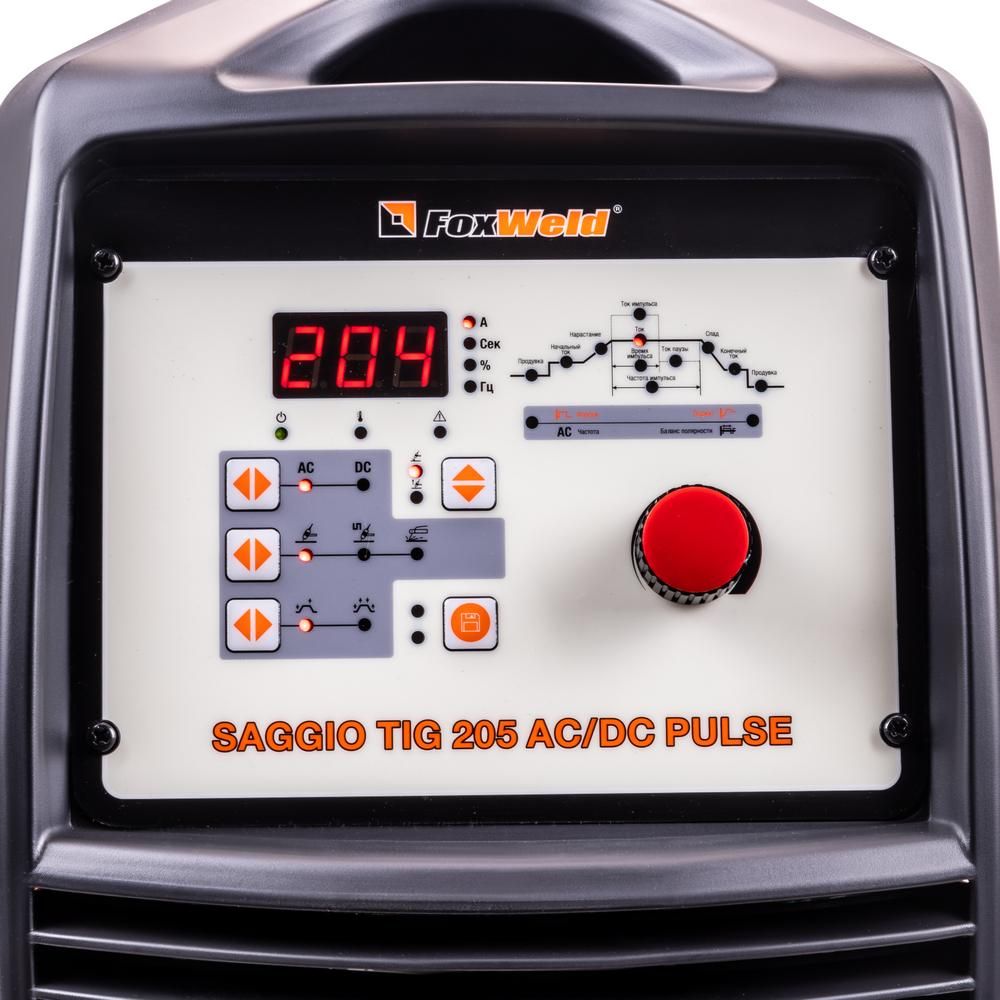 Аппарат аргонодуговой сварки FoxWeld SAGGIO TIG 205 AC/DC Pulse - фото 6