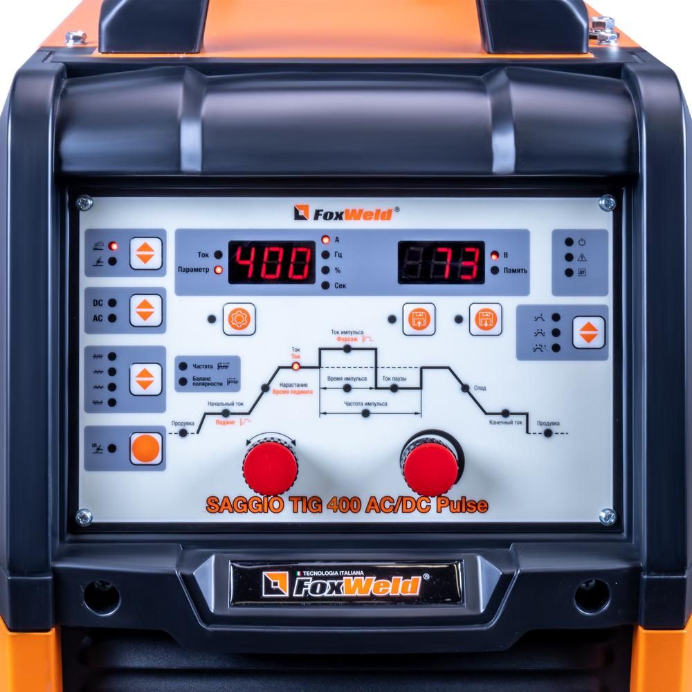 Аппарат аргонодуговой сварки FoxWeld SAGGIO TIG 400 AC/DC Pulse - фото 4