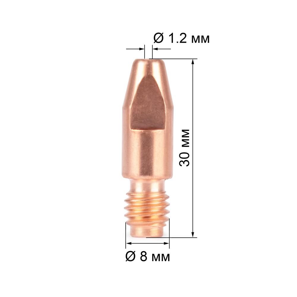 Наконечник FoxWeld VARTEG М8х30х1.2 (CuCrZr) (140.0445/MD0005-82) - фото 2