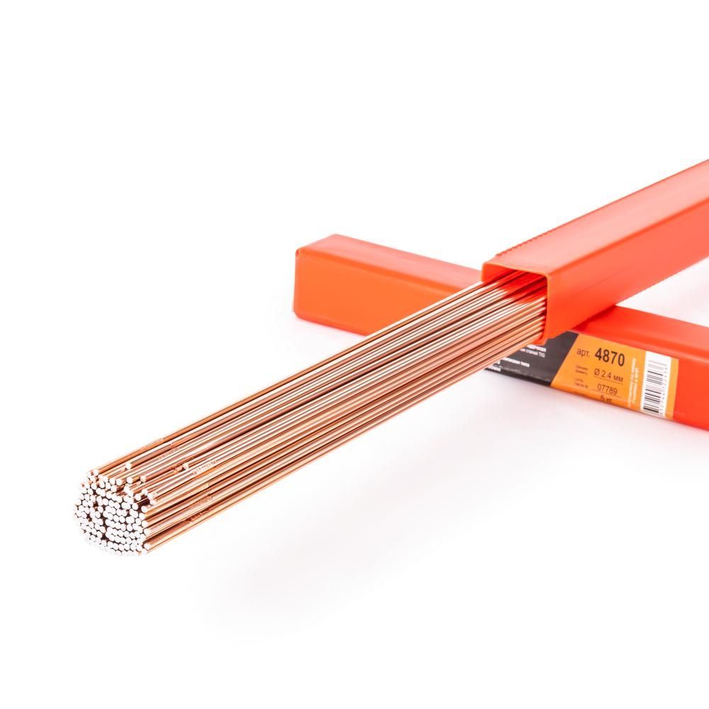 Пруток омедненный FoxWeld ER70S-6 (Св08Г2С) д.2,4х1000мм, 5кг (1 пачка, пр-во FoxWeld/КНР) - фото 2