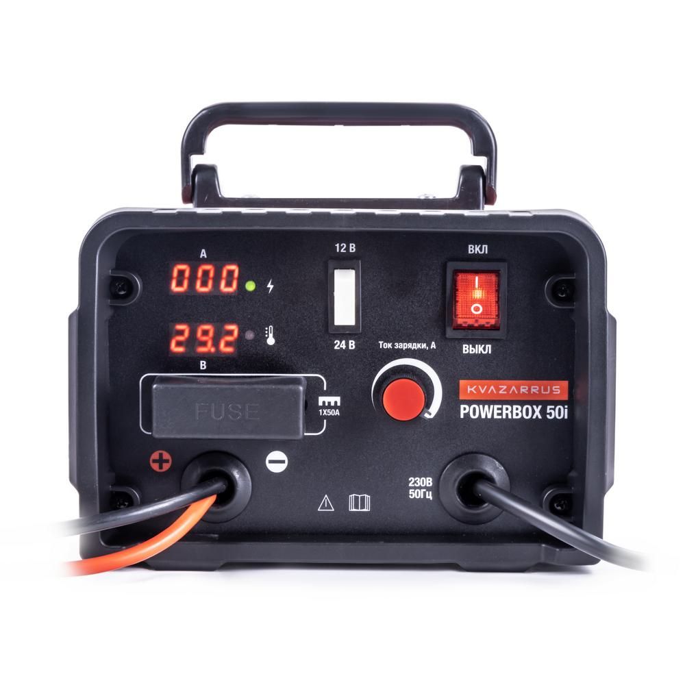 Инверторное зарядное устройство FoxWeld KVAZARRUS PowerBox 50i, цветная коробка - фото 3