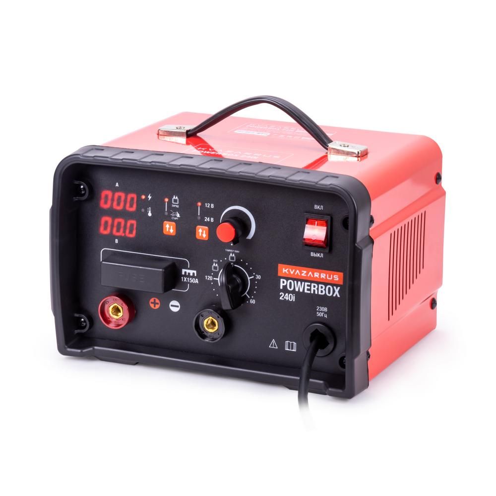 Инверторное пуско-зарядное устройство FoxWeld KVAZARRUS PowerBox 240i, таймер, алюминиевый кейс - фото 2