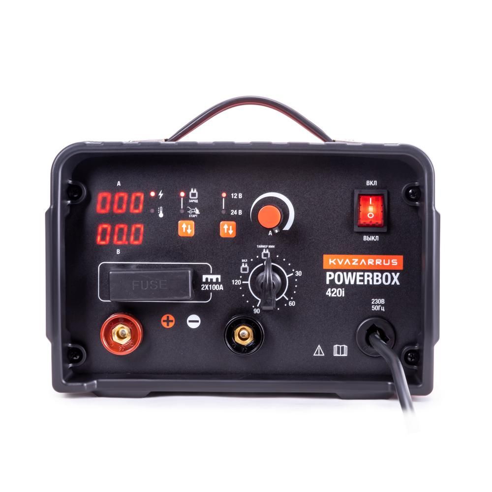 Инверторное пуско-зарядное устройство FoxWeld KVAZARRUS PowerBox 420i, таймер, алюминиевый кейс - фото 3