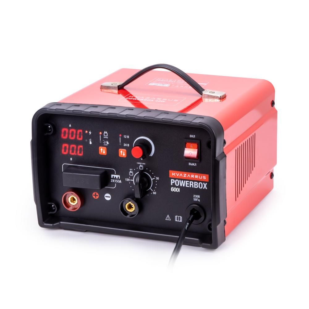 Инверторное пуско-зарядное устройство FoxWeld KVAZARRUS PowerBox 600i, таймер, цветная коробка - фото 2