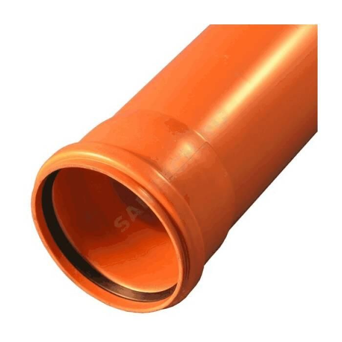 Труба НПВХ кор б/н Дн200х4,9 L=5,0м в/к SN4 KGEM Ostendorf 223050 - фото 1