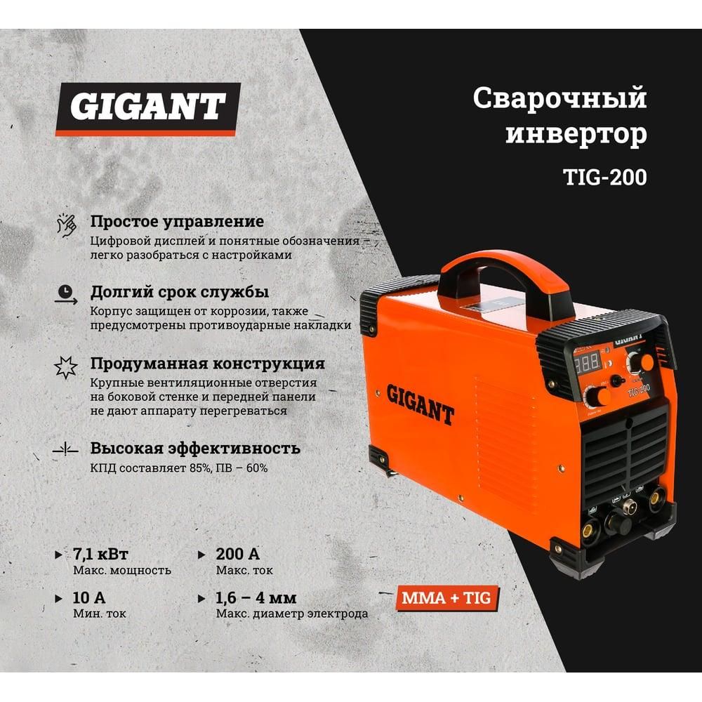 Сварочный инвертор Gigant TIG-200 - фото 7