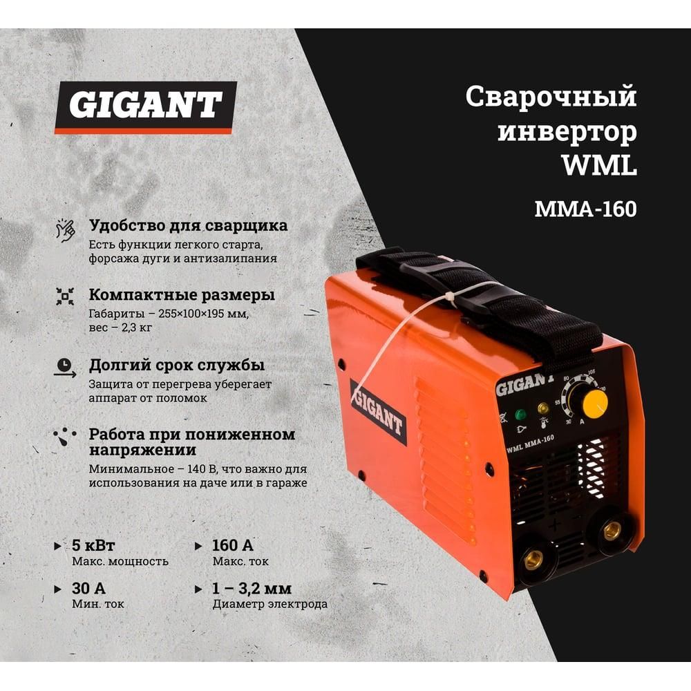 Сварочный инвертор Gigant WML MMA-160 - фото 7
