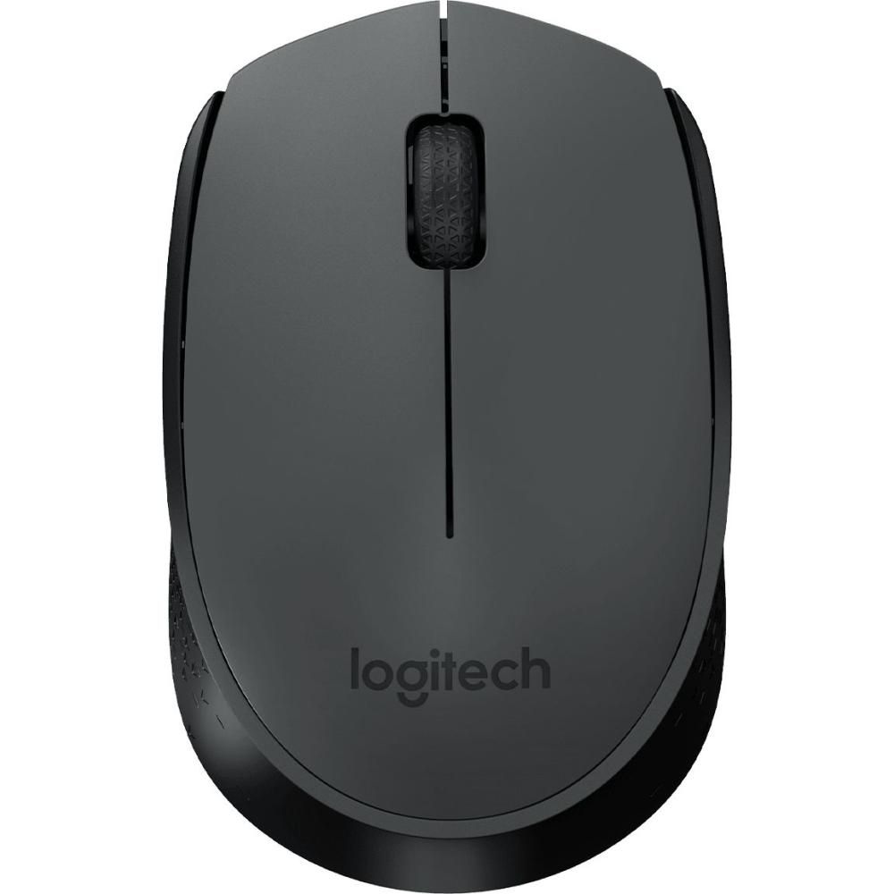 Мышь Logitech M170 черный/темно-серый оптическая (1000dpi) беспроводная USB для ноутбука (2but) - фото 1