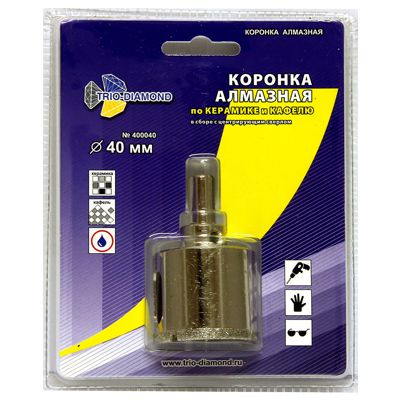 Коронка алмазная Trio Diamond 40 мм (в упаковке)