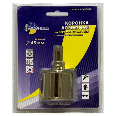 Коронка алмазная Trio Diamond 45 мм (в упаковке)