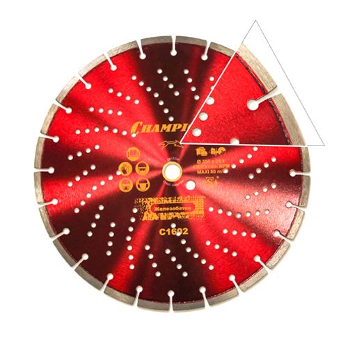 Диск алмазный Champion бетон PRO 350/25,4/10 Heavyсut