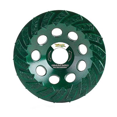 Чашка алмазная турбо Messer DIY по бетону и граниту 125D-5T-7.2W-22.2