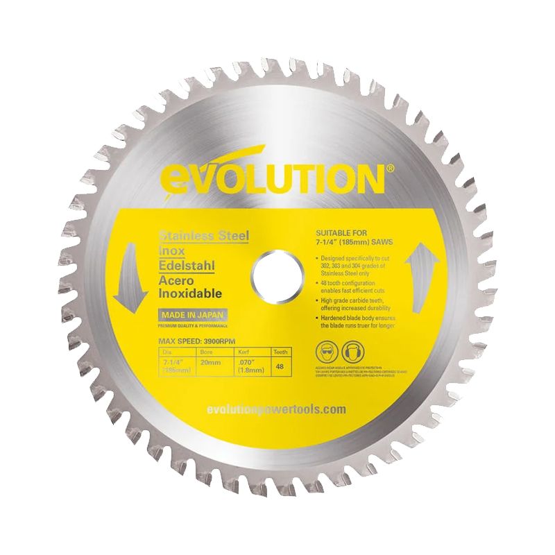 Диск пильный по нержавеющей стали Evolution 185х20х1,8х48 мм S185TCT-48CS