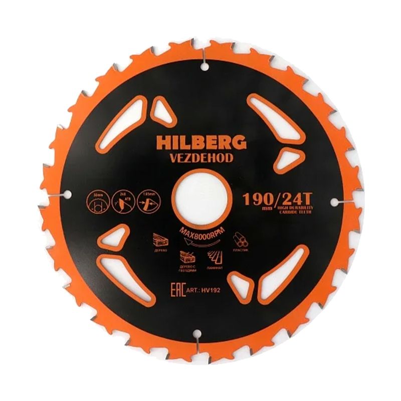 Диск пильный Hilberg Vezdehod 190х30х24Тх7º
