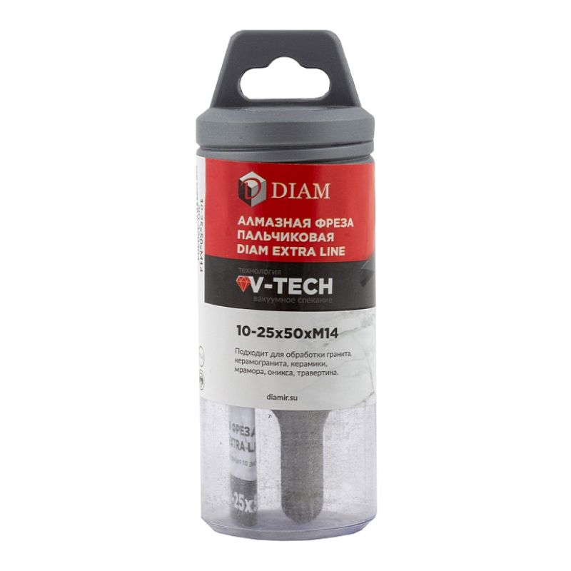 Алмазная пальчиковая фреза DIAM 10-25x50xМ14 Extra Line V-TECH (в.спекание)