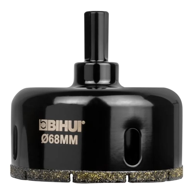Коронка алмазная по стеклу и керамике BIHUI гальваническая 68 мм DBW68 - фото 1