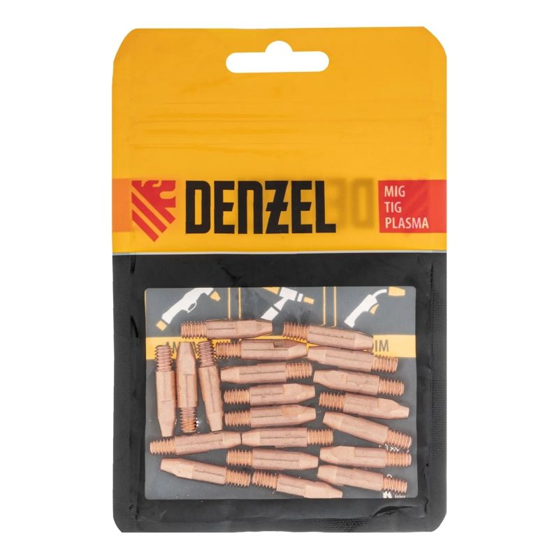 Токосъемный наконечник под проволоку Denzel 1,2 мм, М6х28, E-CU, 20 шт для MIG горелки тип 24 - фото 3