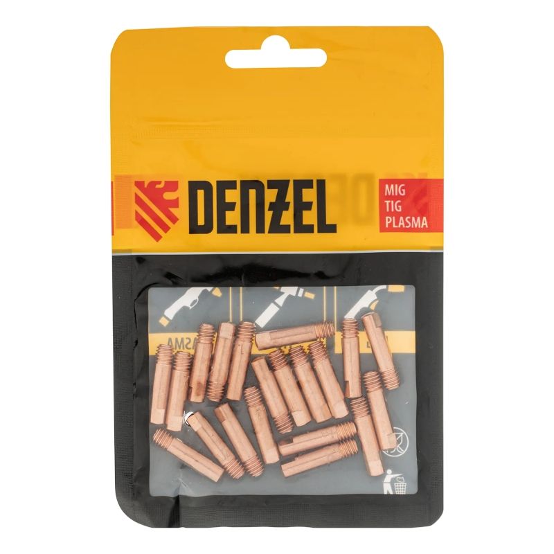 Токосъемный наконечник под проволоку Denzel 1,2 мм, М5х24, E-CU, 20 шт для MIG горелки тип 15 - фото 3