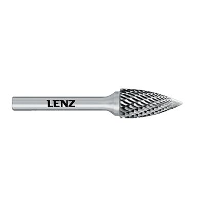 Борфреза твердосплавная LENZ Парабола с заостр. головкой 12х25х6х70