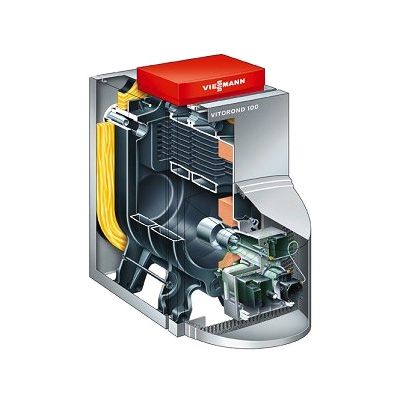 Котел напольный одноконтурный Viessmann Vitorond 100 (33 кВт) (VR2BB06) в разрезе