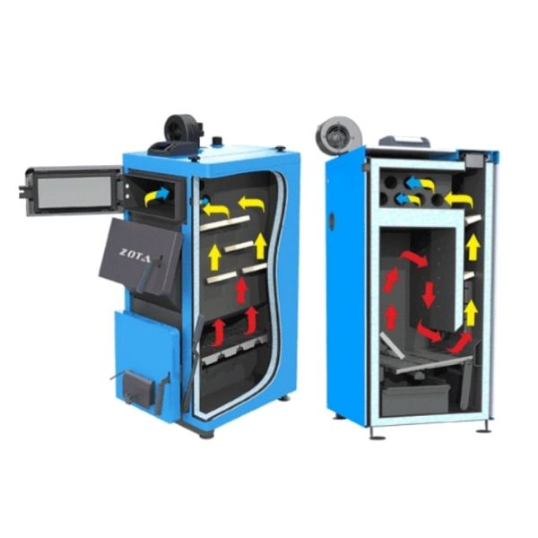 Твердотопливный котел Zota MAGNA 26 (в разрезе)